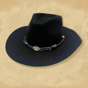Leather Embellished Hatband